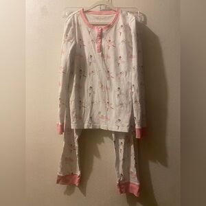 The Beaufort Bonnet Company Pink and White Ballerina Fairy Pajama Set size 14